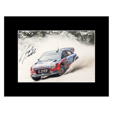 Signed Hayden Paddon Photo Display - 16x12 Rally Car Icon