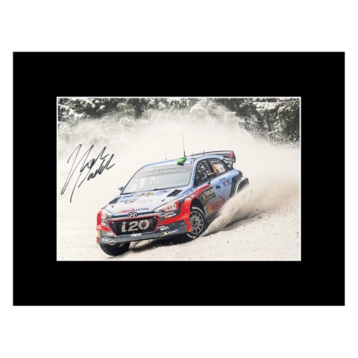 Signed Hayden Paddon Photo Display - 16x12 Rally Car Icon