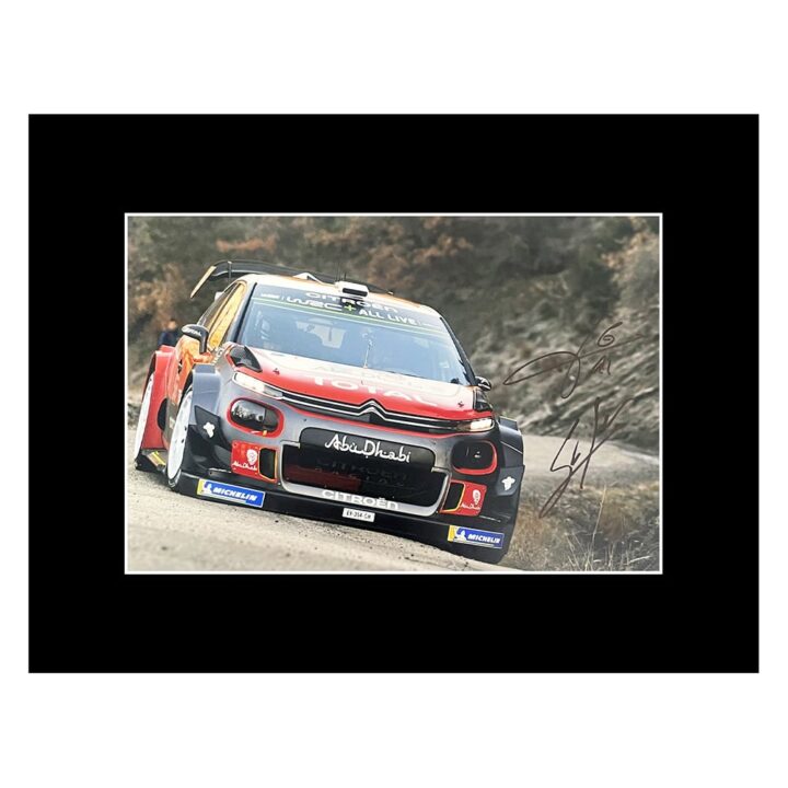 Signed Ogier & Ingrassia Photo Display - 16x12 Rally Car Racing Icons