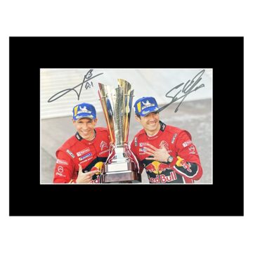 Signed Ogier & Ingrassia Photo Display - 16x12 Rally Car Icons