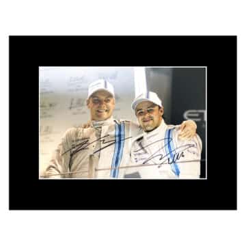 Signed Felipe Massa & Valtteri Bottas Photo Display - 16x12 F1 Icons