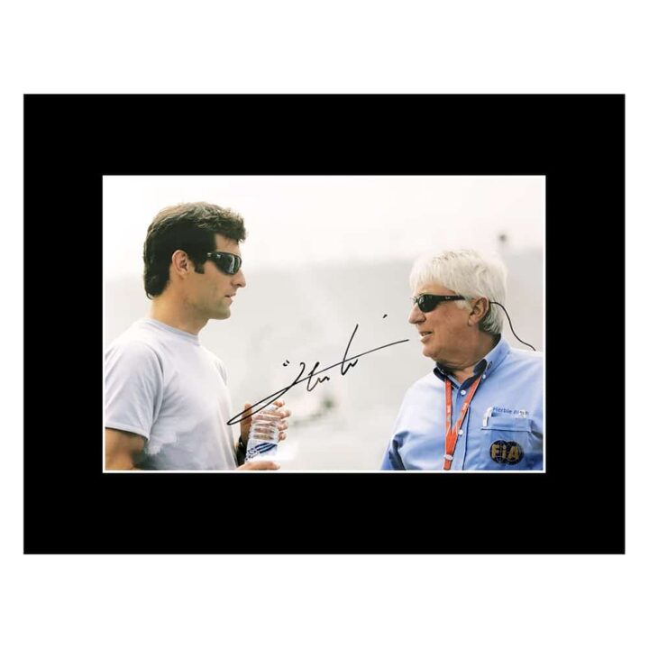 Signed Herbie Blash Photo Display - 16x12 F1 Icon Autograph