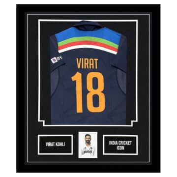 Signed Virat Kohli Framed Display - India Cricket Autograph