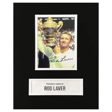 Signed Rod Laver Photo Display - 10x8 Tennis Icon Autograph