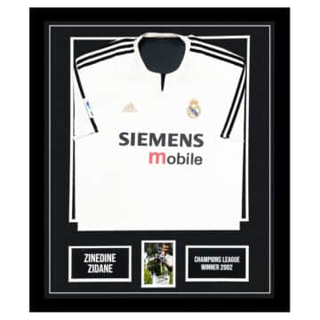 Zinedine Zidane Signed Framed Display - Champions League Winner 2002