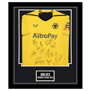 Signed Wolves Jersey Framed - Premier League 2023 Shirt