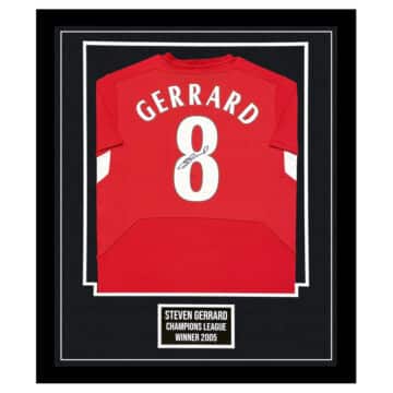 Steven Gerrard Signed Shirt Framed - Champions League Winner 2005 Jersey