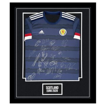 Scotland Signed Shirt Framed - Euro 2020 Squad Autograph