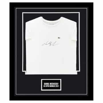 Signed Daniil Medvedev Framed Shirt - US Open Winner 2021