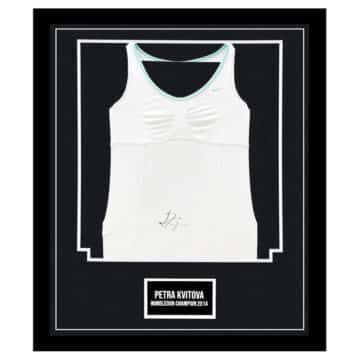 Signed Petra Kvitova Framed Dress - Wimbledon Champion 2014