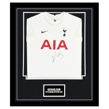 Signed Richarlison Framed Shirt - Tottenham Hotspur Icon Autograph