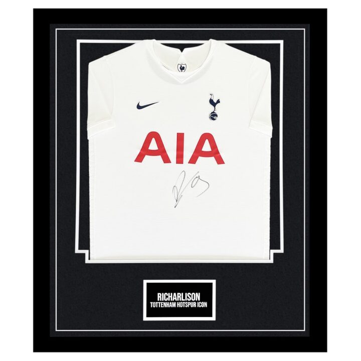 Signed Richarlison Framed Shirt - Tottenham Hotspur Icon Autograph