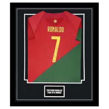 Signed Cristiano Ronaldo Framed Portugal Shirt - Euro 2016 Winner