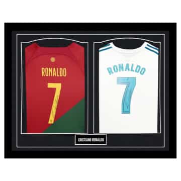 Signed Cristiano Ronaldo Framed Shirts - Portugal & Real Madrid Icon