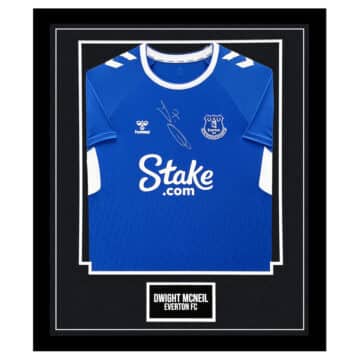 Signed Dwight McNeil Everton Framed Shirt - Premier League 2023