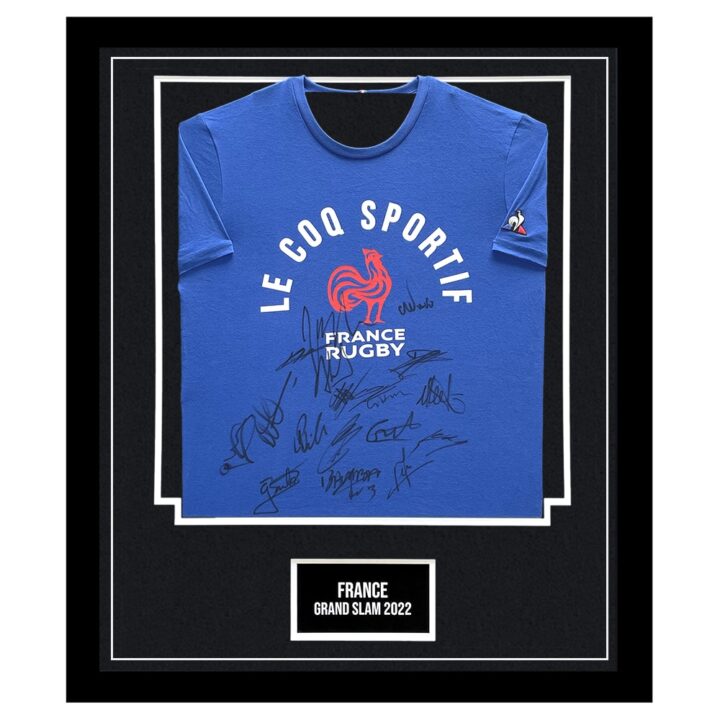 Signed France Framed Shirt - Grand Slam 2022