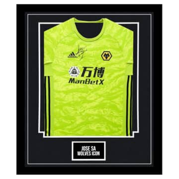 Signed Jose Sa Framed Shirt - Wolverhampton Wanderers Icon