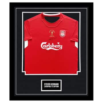 Signed Steven Gerrard Framed Shirt - Liverpool FC Captain