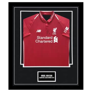 Signed Virgil van Dijk Framed Shirt - Champions League Winner 2019