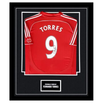 Framed Fernando Torres Signed Shirt – Liverpool FC Icon