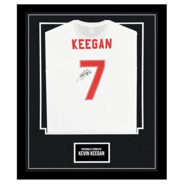 Framed Kevin Keegan Signed Shirt - England Icon Autograph