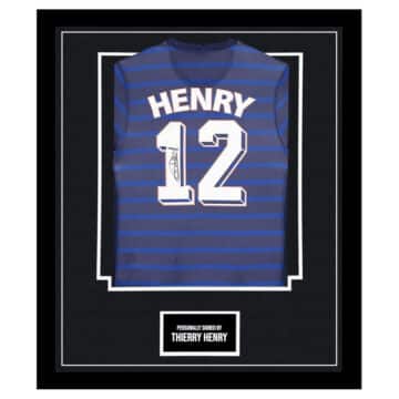 Framed Thierry Henry Signed Shirt - France Autograph