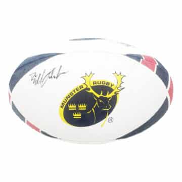 Munster Signed Rugby Ball 3 Signatures - Pro 14 Autograph