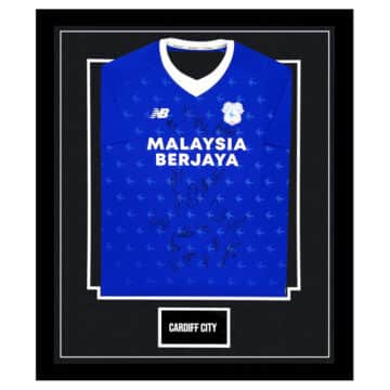 Signed Cardiff City Framed Shirt - Championship Squad 2023