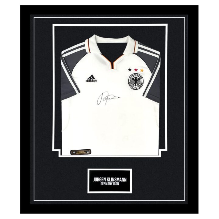 Signed Jurgen Klinsmann Framed Shirt - Germany Icon