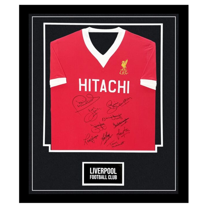 Signed Liverpool Football Club Framed Shirt - European Cup Final Squad