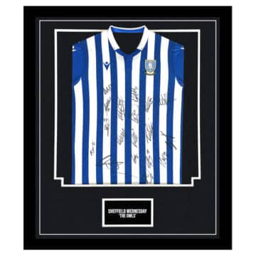 Signed Sheffield Wednesday 'The Owls' Framed Shirt - League One Squad