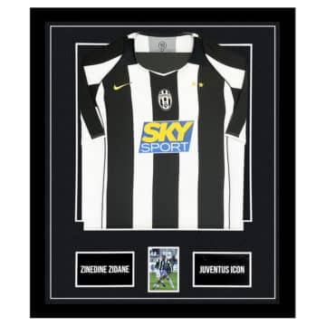 Signed Zinedine Zidane Framed Display - Juventus Icon Shirt