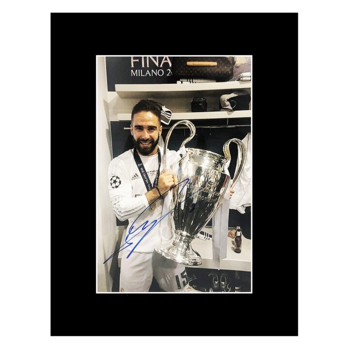 Dani Carvajal Signed Photo Display - 16x12 Champions League Winner 2016