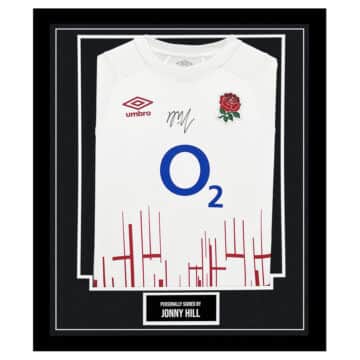 Framed Jonny Hill Signed Shirt - England Rugby Autograph