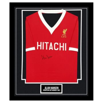 Signed Alan Hansen Framed Shirt - European Cup Winner 1981