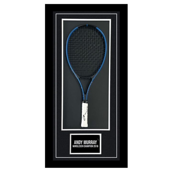 Signed Andy Murray Framed Tennis Racket - Wimbledon Champion 2016