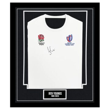Signed Ben Youngs Framed England Shirt - RWC 2023 Icon