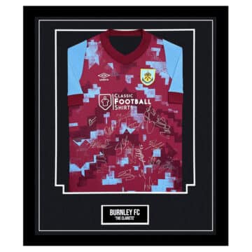 Signed Burnley FC 'The Clarets' Framed Shirt - Championship Squad 2023