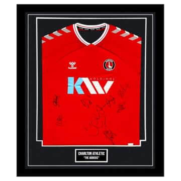 Signed Charlton Athletic 'The Addicks' Framed Shirt - League One Squad Autograph