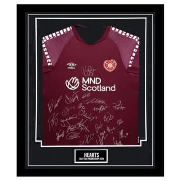 Signed Heart of Midlothian FC Framed Shirt - Scottish Premiership 2024