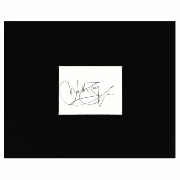 Signed Justin Langer Card Display - 10x8 Australia Cricket Ashes Icon