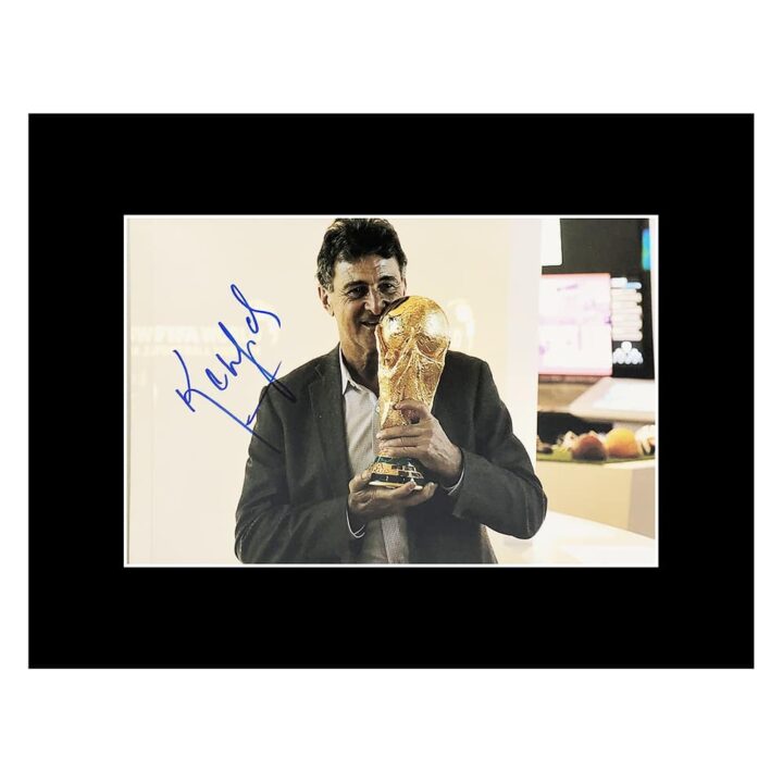 Signed Mario Kempes Photo Display - 16x12 World Cup Winner 1978