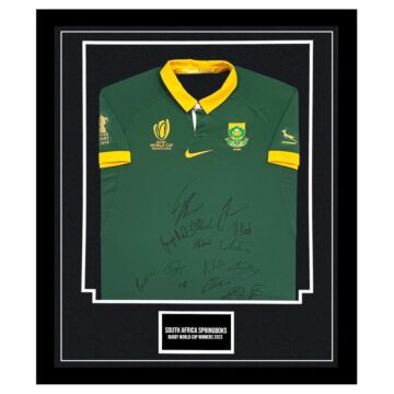 Signed South Africa Springboks Framed Shirt - World Cup Champions 2023