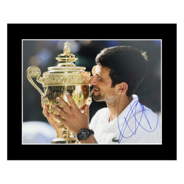 Signed Novak Djokovic Photo Display 12x10 - Wimbledon Winner 2018