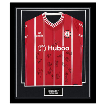 Bristol City FC Signed Framed Shirt - Squad Autograph 2024