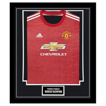 Framed Marcus Rashford Signed Shirt - Manchester United Autograph