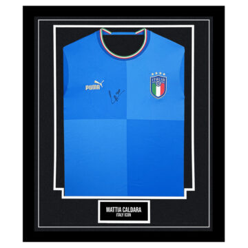 Signed Mattia Caldara Framed Shirt - Italy Icon Autograph
