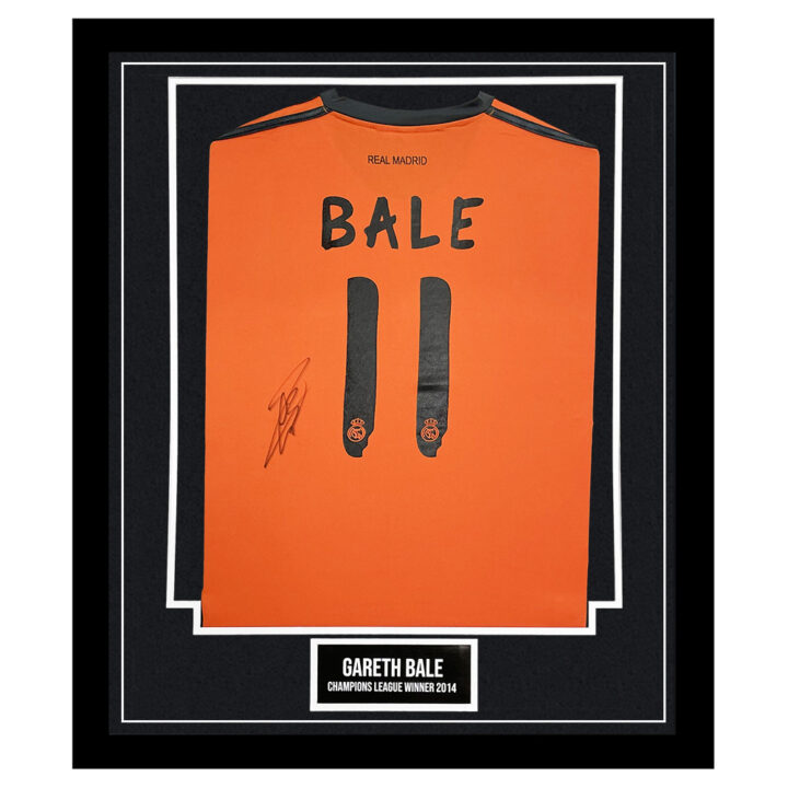 Signed Gareth Bale Framed Shirt - Champions League Winner 2014