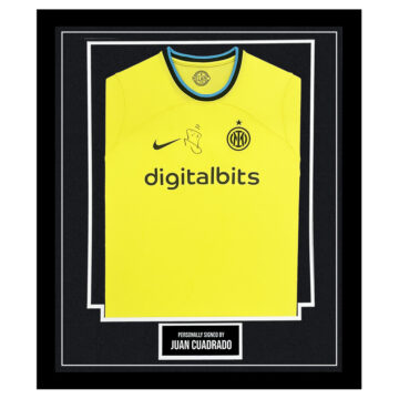 Signed Juan Cuadrado Framed Shirt - Inter Milan Icon Jersey