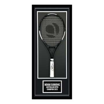Signed Novak Djokovic Framed Racket – Australian Open 2023 Winner